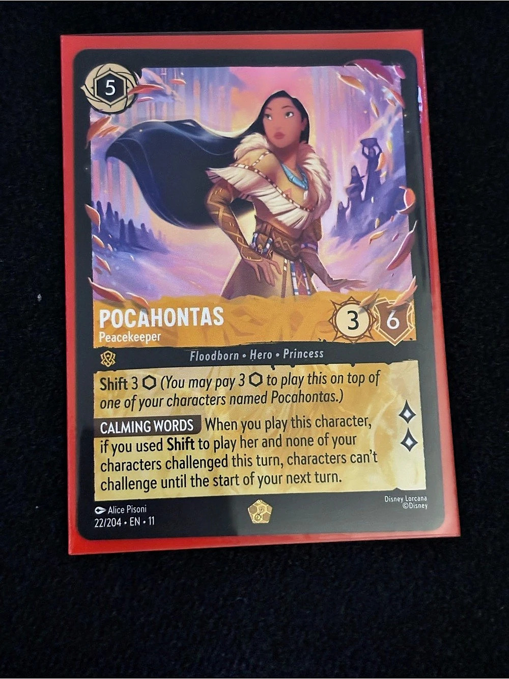 Ravensburger Disney Lorcana Pocahontas PeaceKeeper